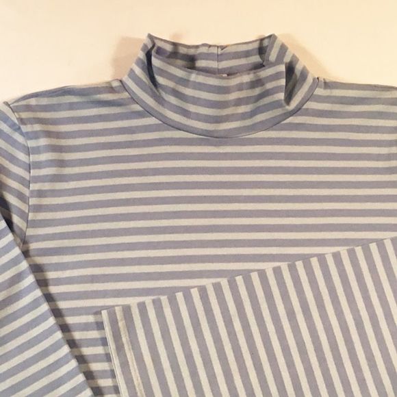 Josephine Chaus XL Blue Stripe Mock Tee NWT - Picture 3 of 3